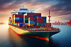 中俄航线集装箱船